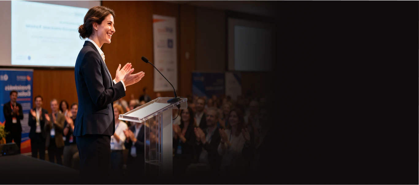 Imagem de um evento sendo legendado